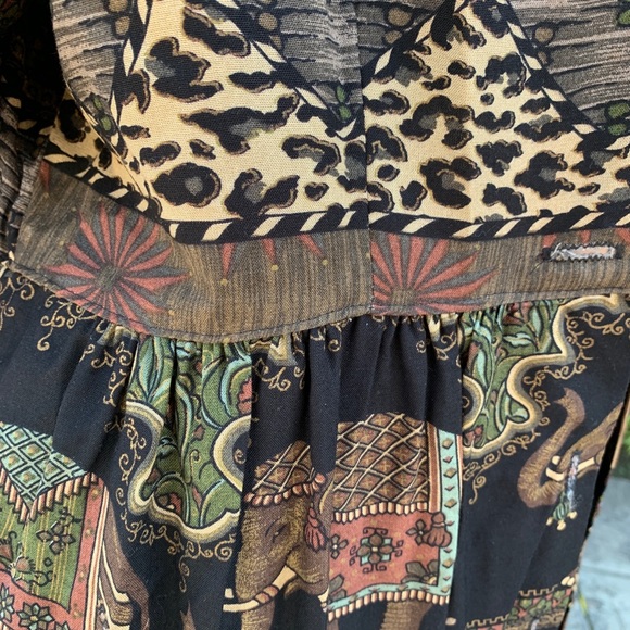 ❗️SOLD❗️Vintage Dress / Kimono ethnic print - Picture 6 of 9